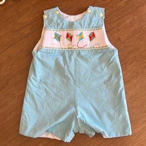 Anavini Kite Smocked Short Romper 12m